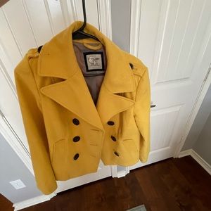 Old Navy yellow pea coat